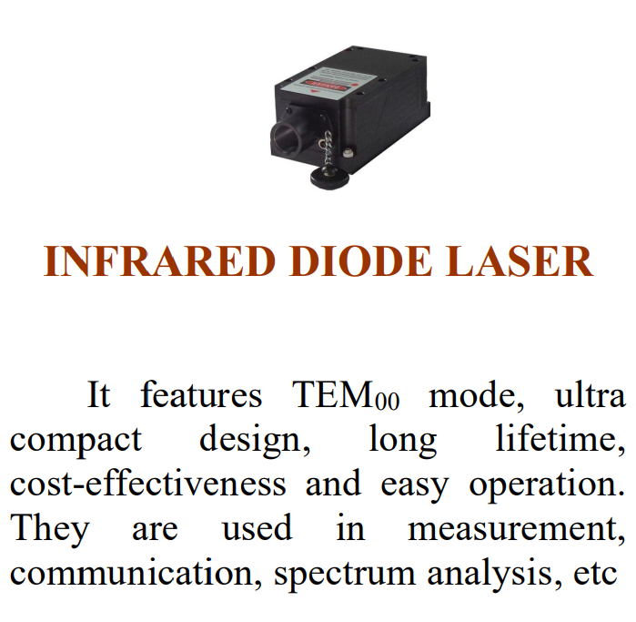 1268.7 nm FIR far infrared laser for Hydrogen fluoride HF detection